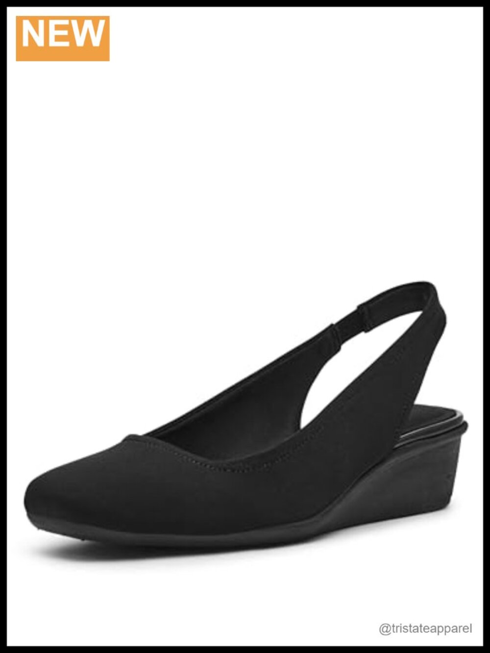 Witty Pull-On Wedge Pump Mid Top PU Sole Nylon Lining Dress Shoe